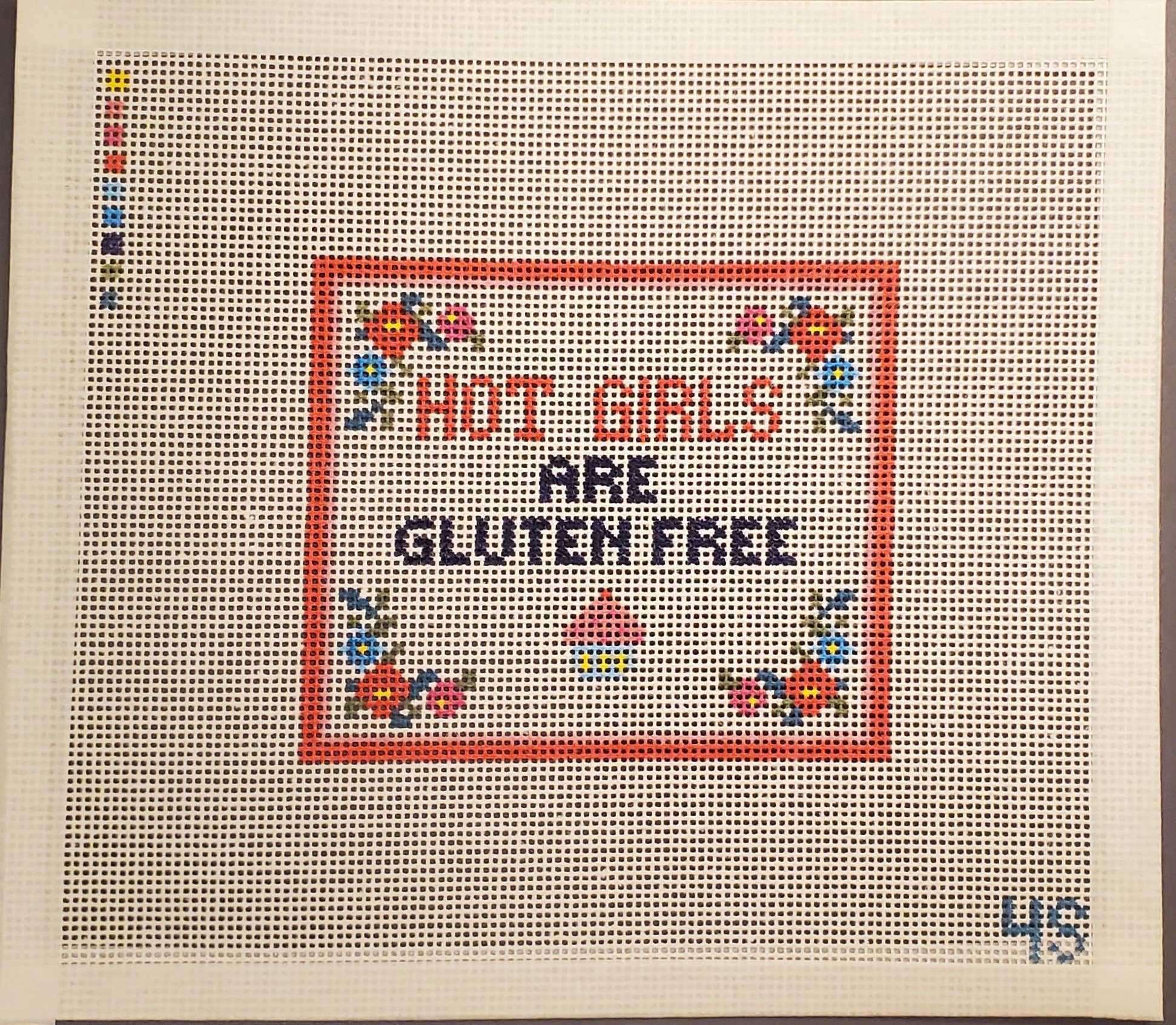 Subversive Hot Girls are Gluten Free Needlepoint Canvas