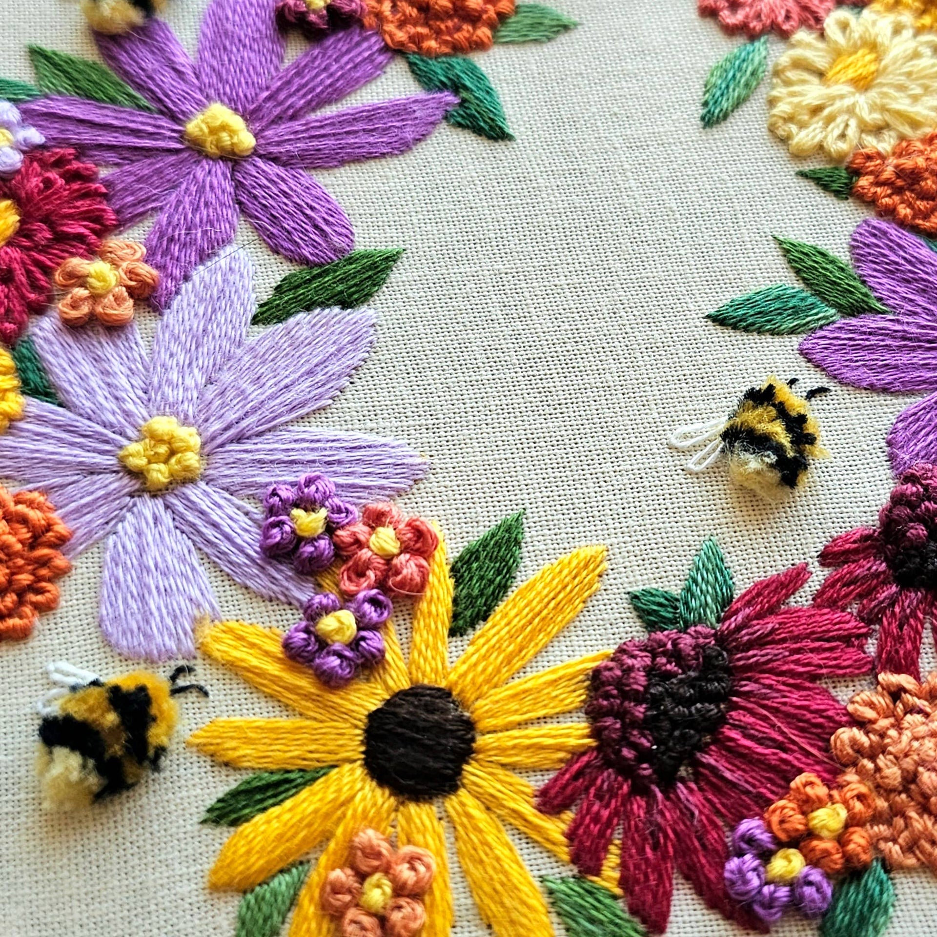 Bumblebee Bouquet Embroidery Kit by Jessica Long