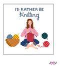 Knitting Needlepoint Canvas by Jennifer Vallez