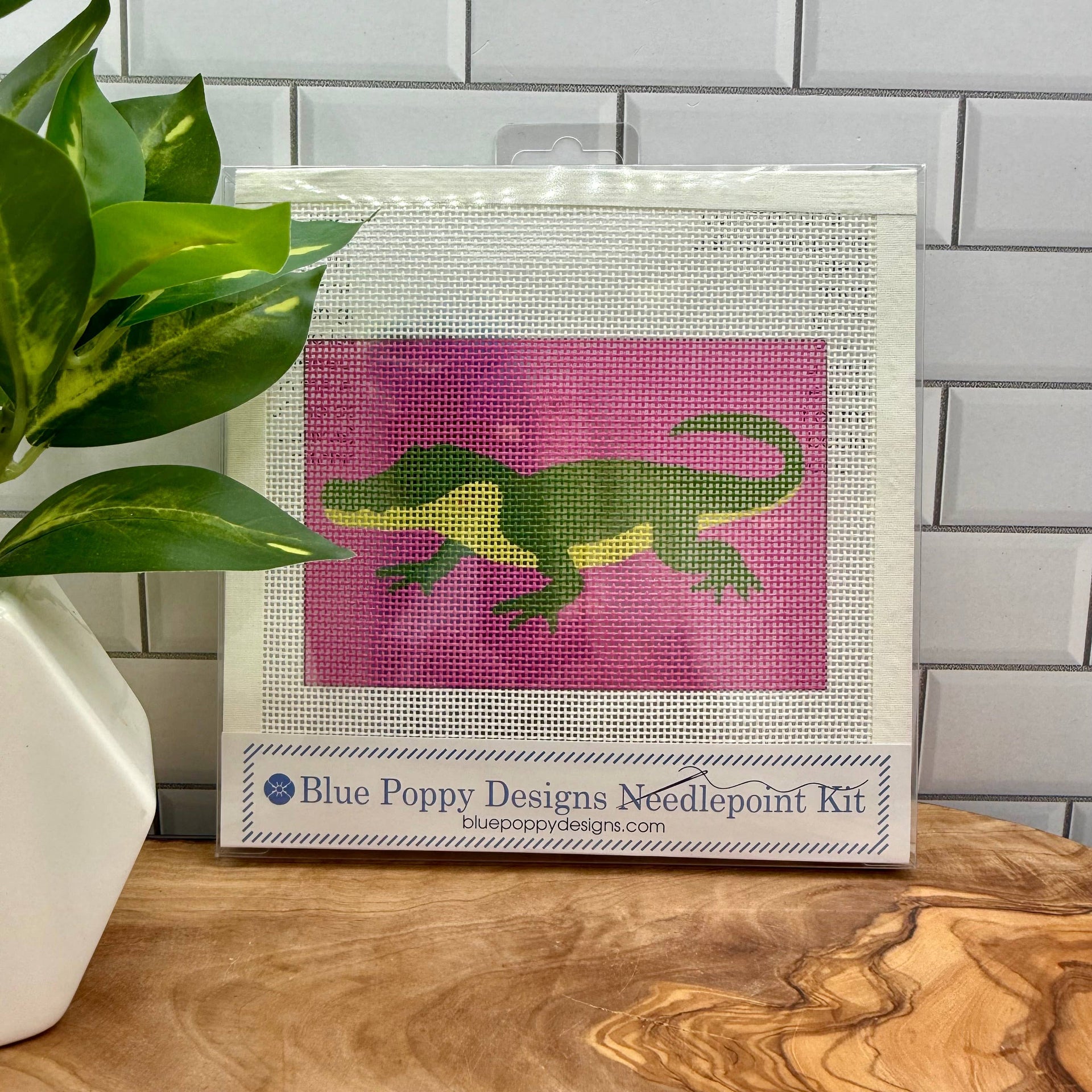 Alligator Needlepoint Kit by Blue Poppy Designs