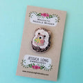 Hedgehog Enamel Needle Minder by Jessica Long