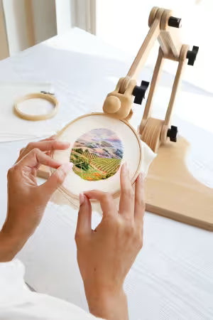 Richly Stitched Landscape Embroidery Book