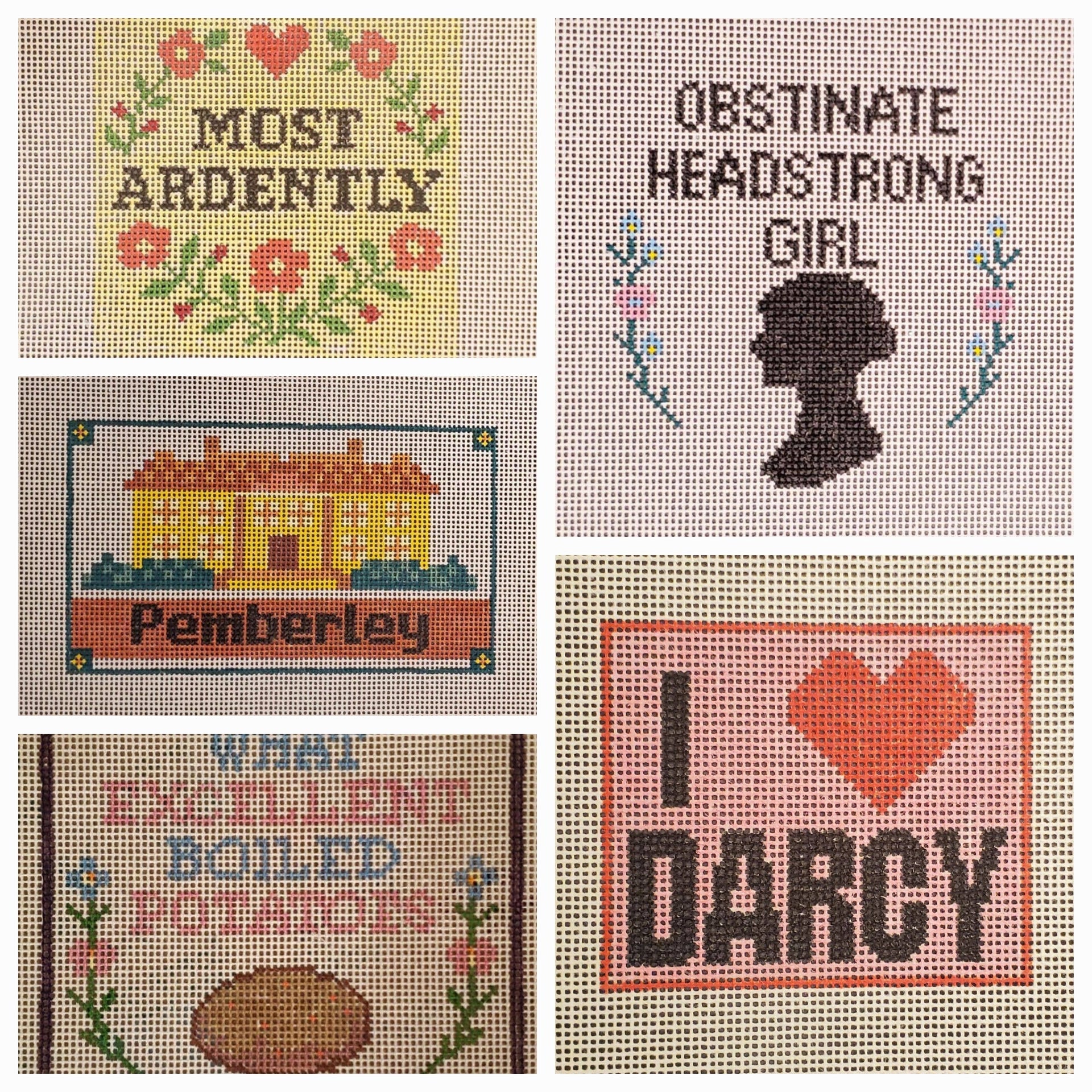 Pride Prejudice Obstinate Headstrong Girl Needlepoint Canvas