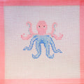 Glitter Octopus Hand Painted Needlepoint Canvas