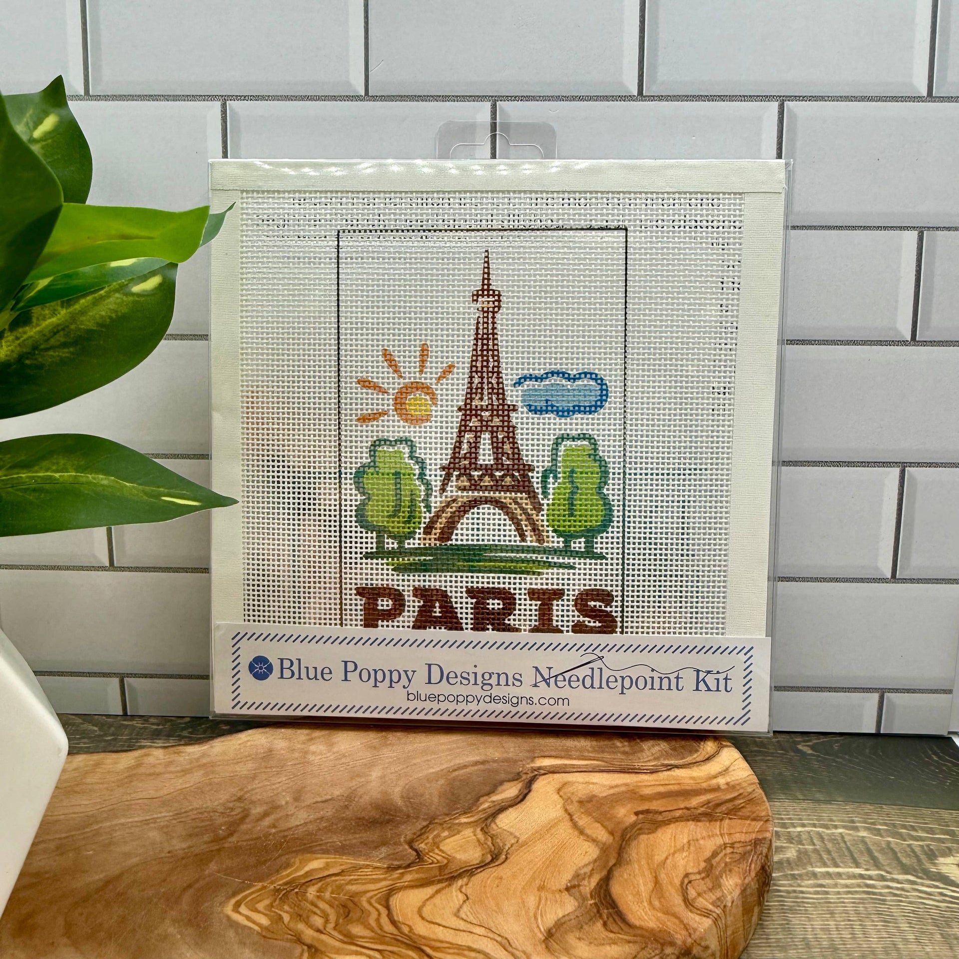 Eiffel Tower Paris Needlepoint Kit by Blue Poppy Designs
