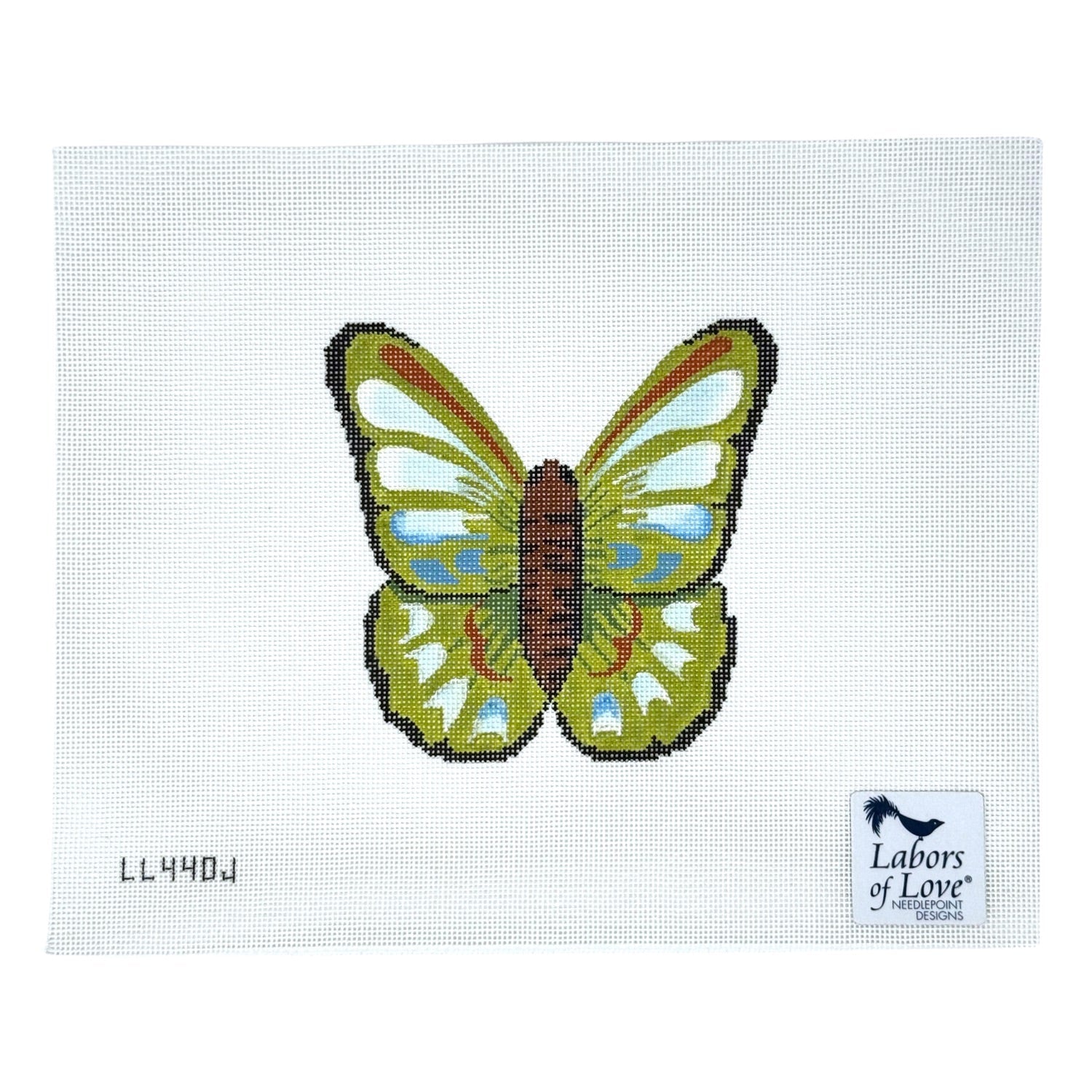 Green Butterfly Needlepoint Canvas