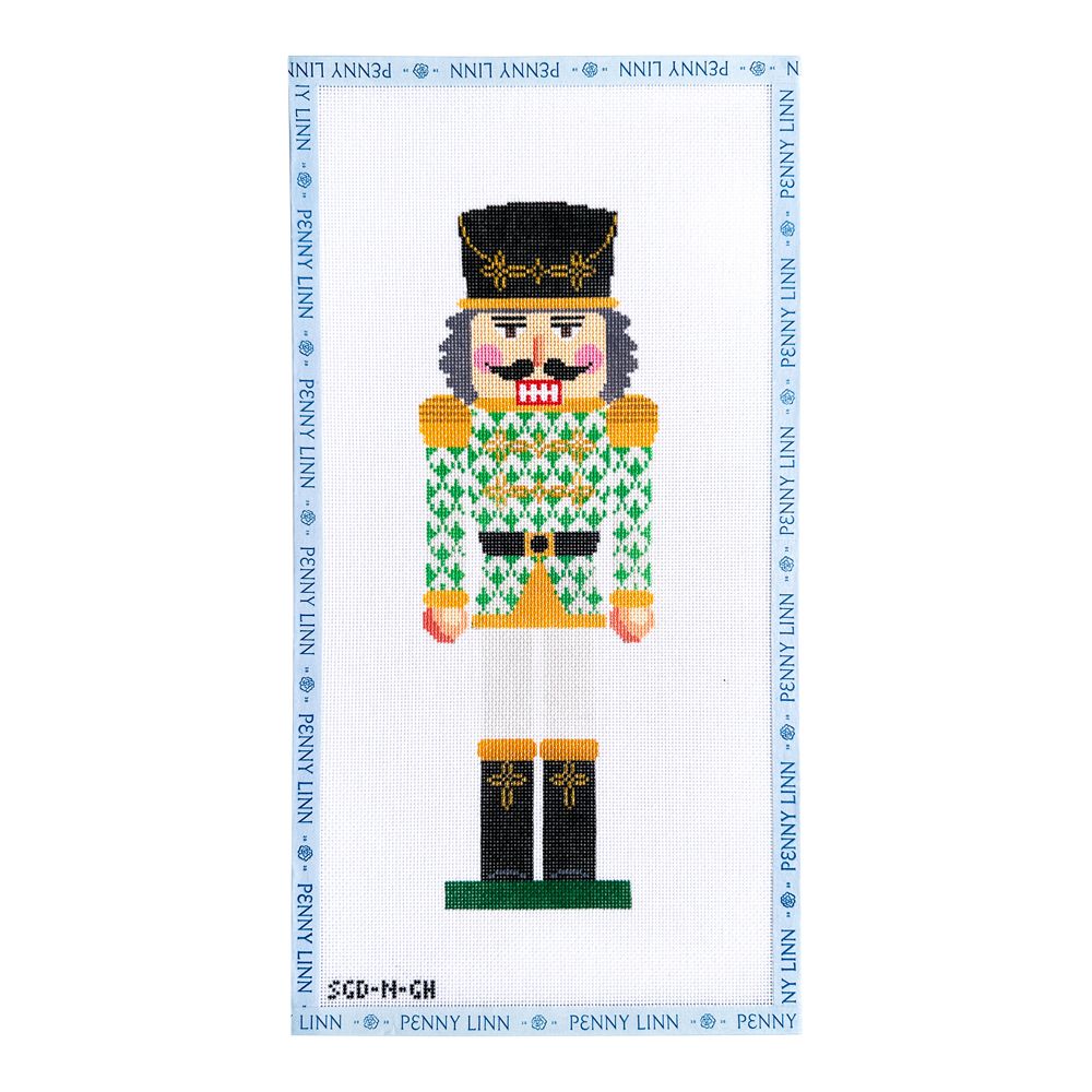 Green Herend Nutcracker Needlepoint Canvas