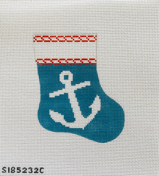 Anchor Mini Sock Needlepoint Canvas
