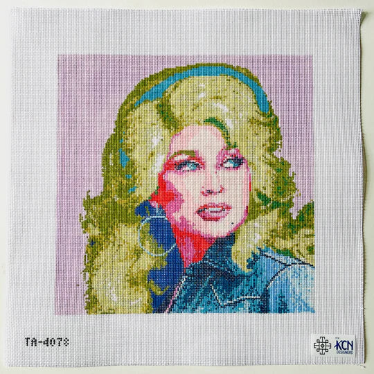 Dolly Parton Small Needlepoint Canvas
