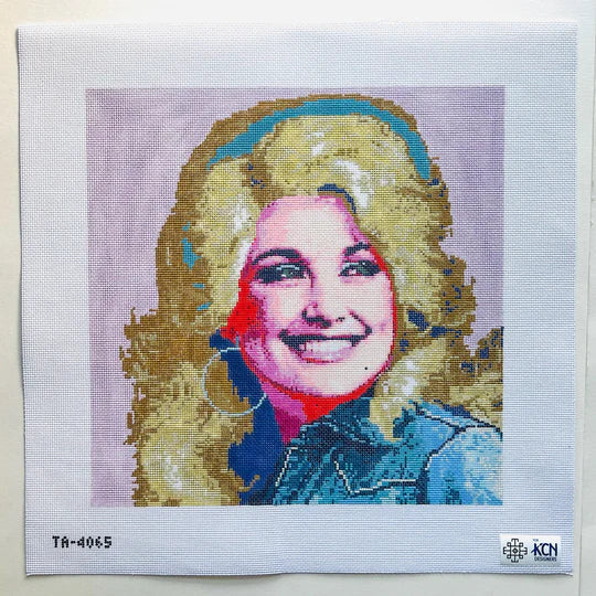 Dolly Parton Smiling Needlepoint Canvas