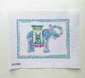 Blue Elephant Pillow Needlepoint Canvas