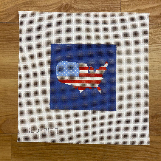 U.S.A. Country Square Needlepoint Canvas