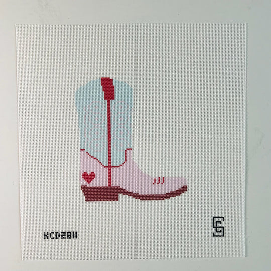 Lover Cowboy Boot Needlepoint Canvas