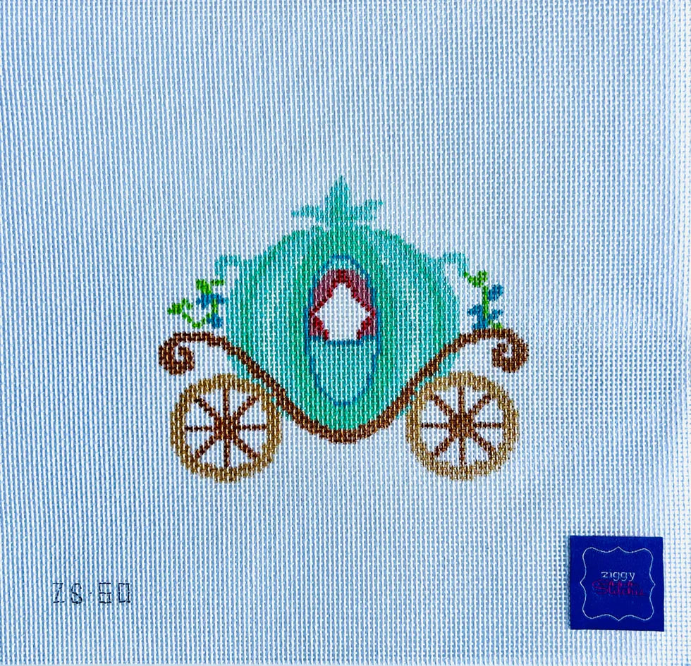 Pumpkin Coach Needlepoint Canvas