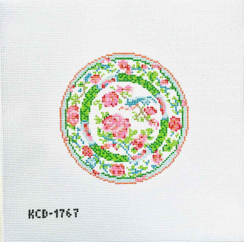 Chinoiserie Plate Needlepoint Canvas