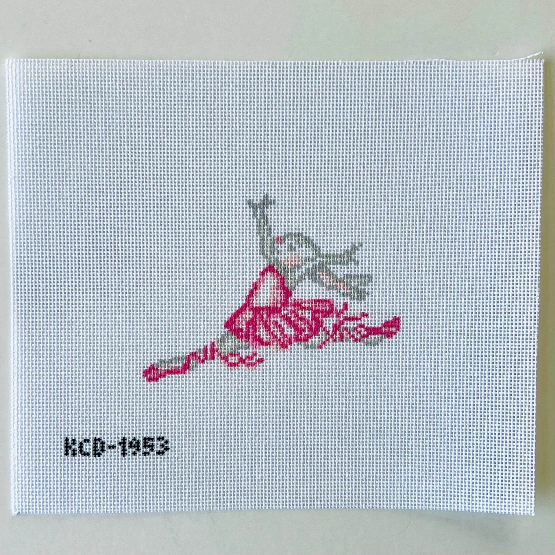 Leaping Ballet Bunny Needlepoint Canvas