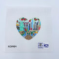 New York Heart Needlepoint Canvas