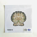 Scallop Ornament Brown Needlepoint Canvas