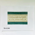 Champagne S'il Vous Plait Acrylic Purse Insert Needlepoint Canvas