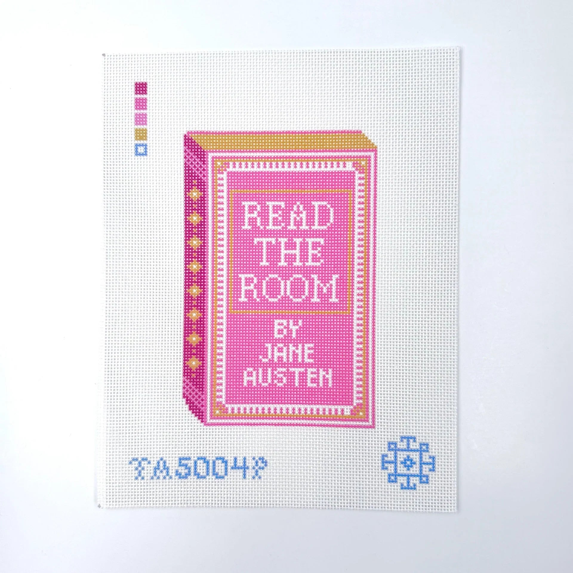 Read the Room Pink Needlepoint Canvas