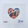 Nashville Heart Needlepoint Canvas