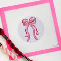 Bow Coquette Christmas Ornament Needlepoint Canvas
