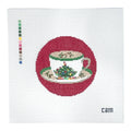 Christmas Cup Red Needlepoint Canvas