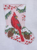 Christmas Cardinal Ornament Sized Bauble Stocking Canvas