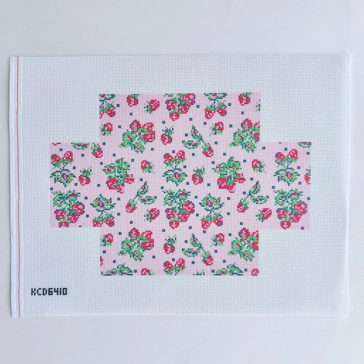 Strawberry Brick Cover Printed Canvas