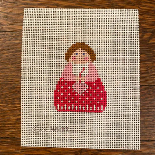 Red Angel with Pink Heart