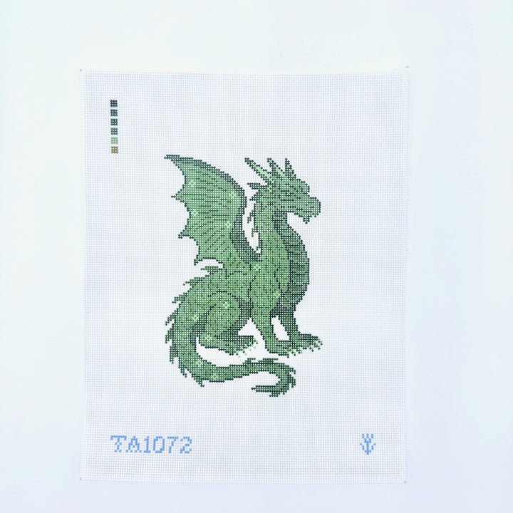 Emerald Dragon Printed Canvas