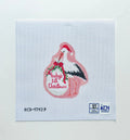 Baby's First Christmas Pink Stork Printed