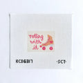 Rolling with It Bag Tag Printed Canvas