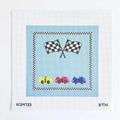 Race Cars and Racing Flags Pillow