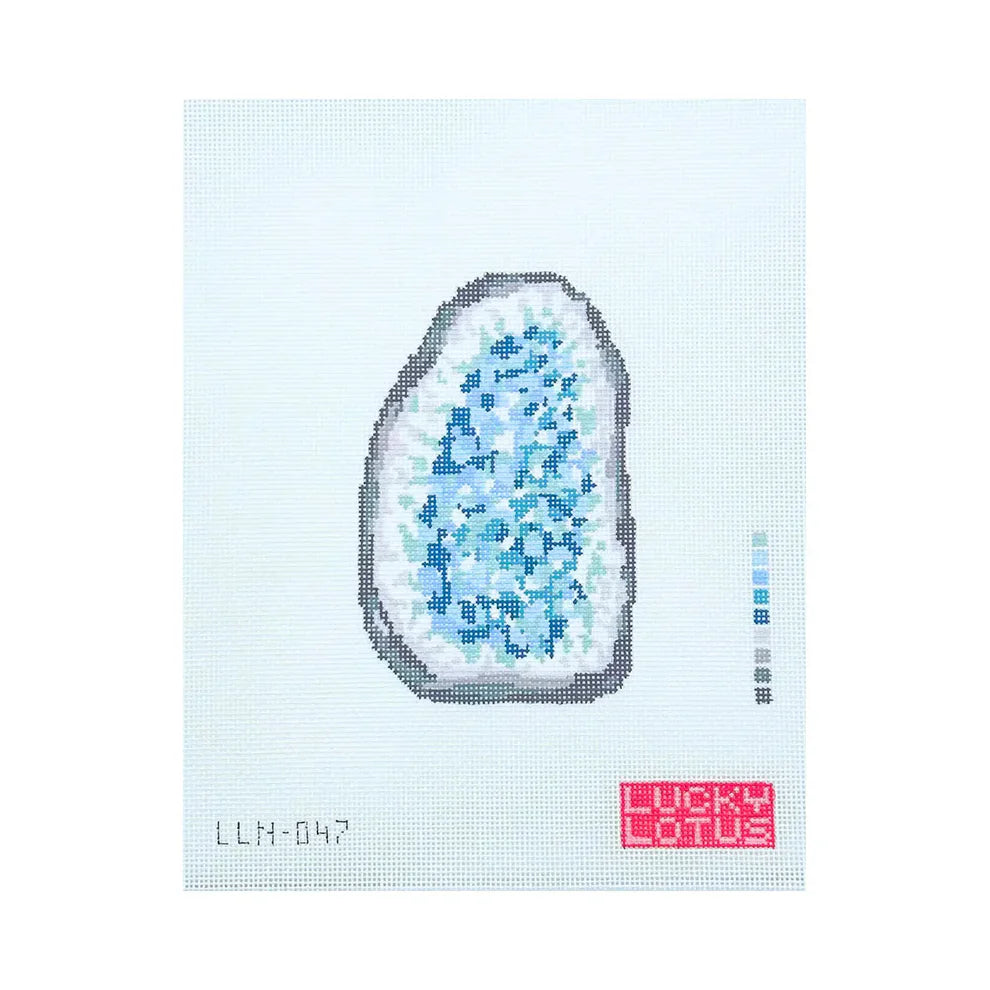 Celestine Geode Handpainted Needlepoint Canvas