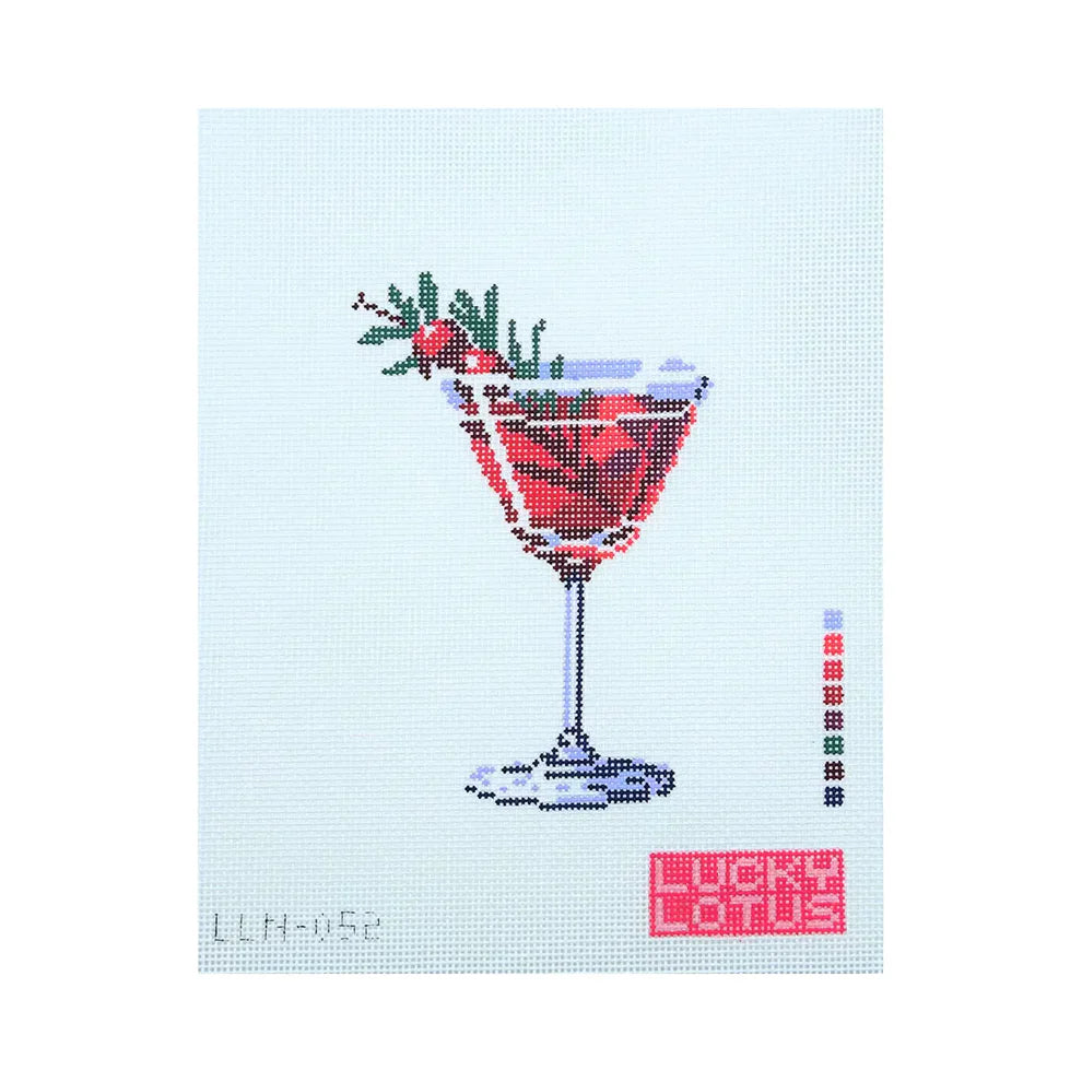 Christmas Cocktail Needlepoint Canvas