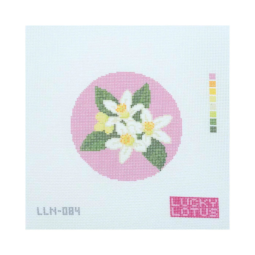 Flowers of America: Orange Blossom Florida Needlepoint Canvas