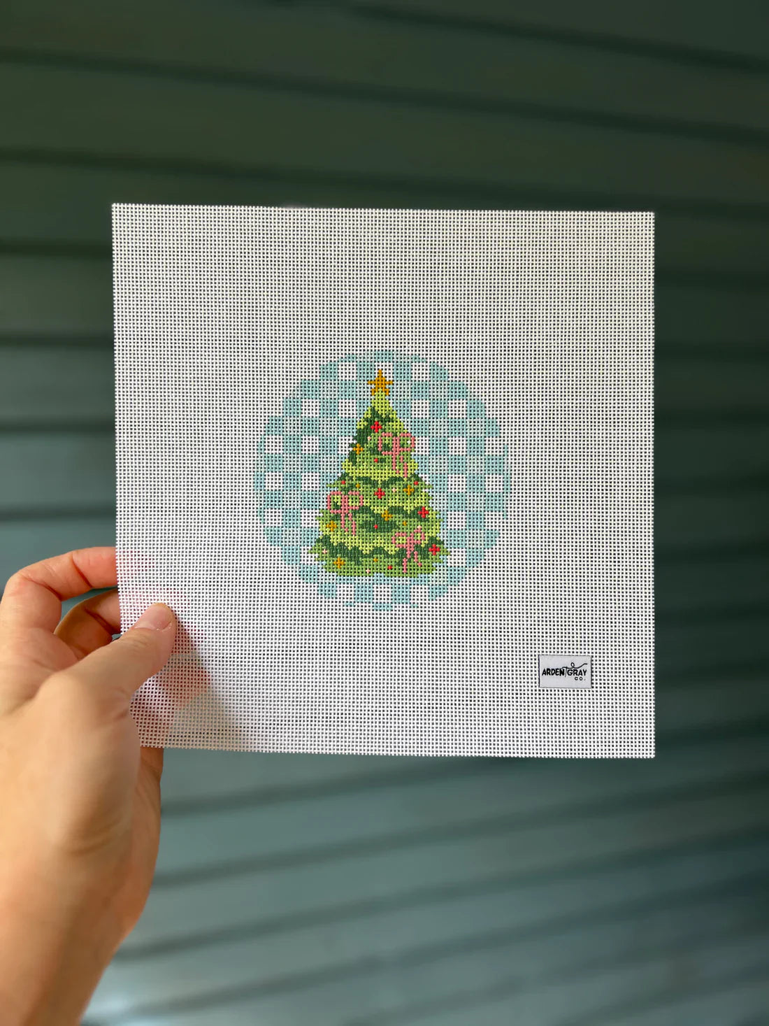 Gingham Tree Needlepoint Canvas