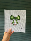 Holiday Bow Needlepoint Canvas