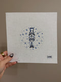 Toile Nutcracker Blue Needlepoint Canvas