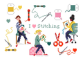 I Love Stitching Needlepoint Canvas