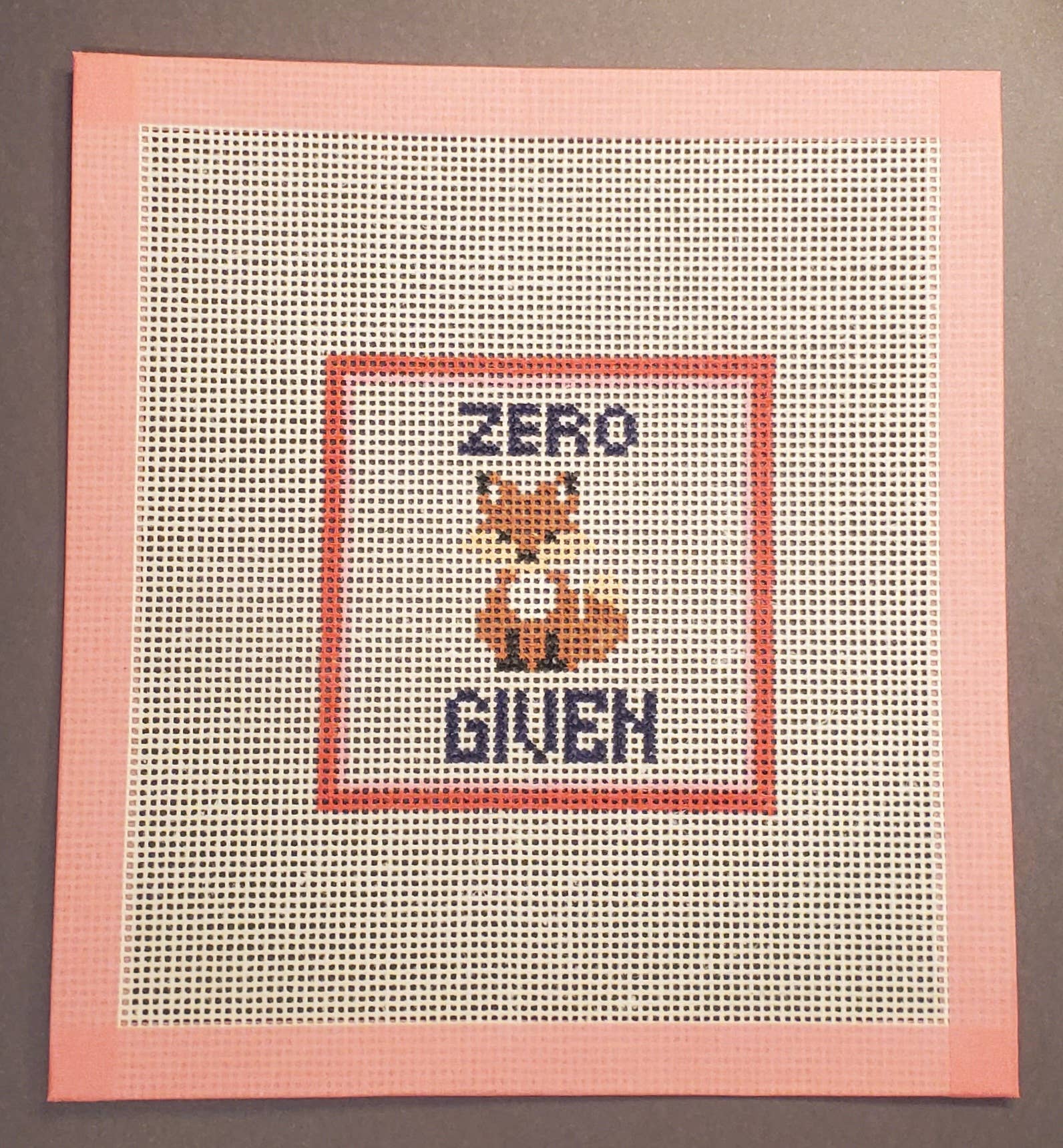 Subversive Zero Fox Given Needlepoint Canvas