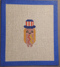 Hot Dog Americana Needlepoint Canvas