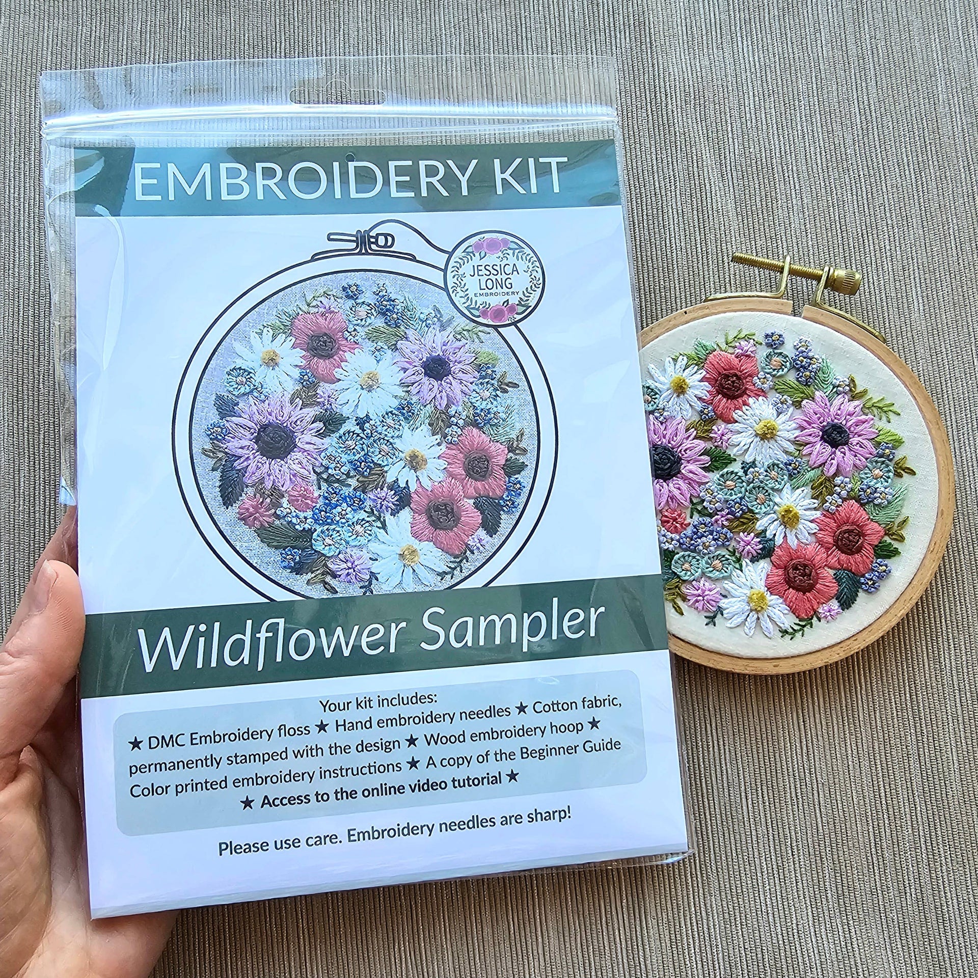 Wildflower Embroidery Kit by Jessica Long