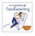 Needlepointing  Needlepoint Canvas by Jennifer Vallez