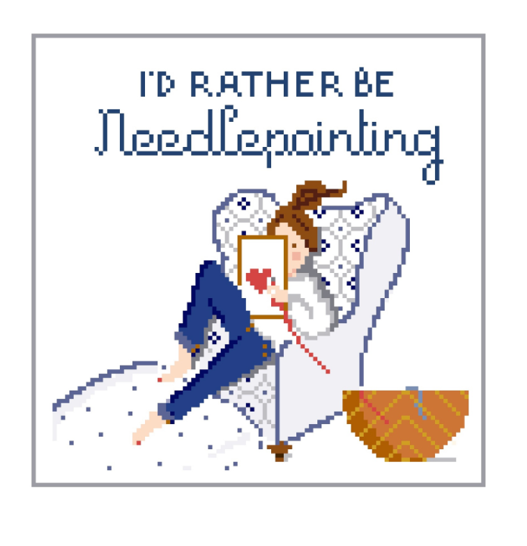Needlepointing  Needlepoint Canvas by Jennifer Vallez