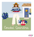 Coastal Grandma Needlepoint Canvas by Jennifer Vallez