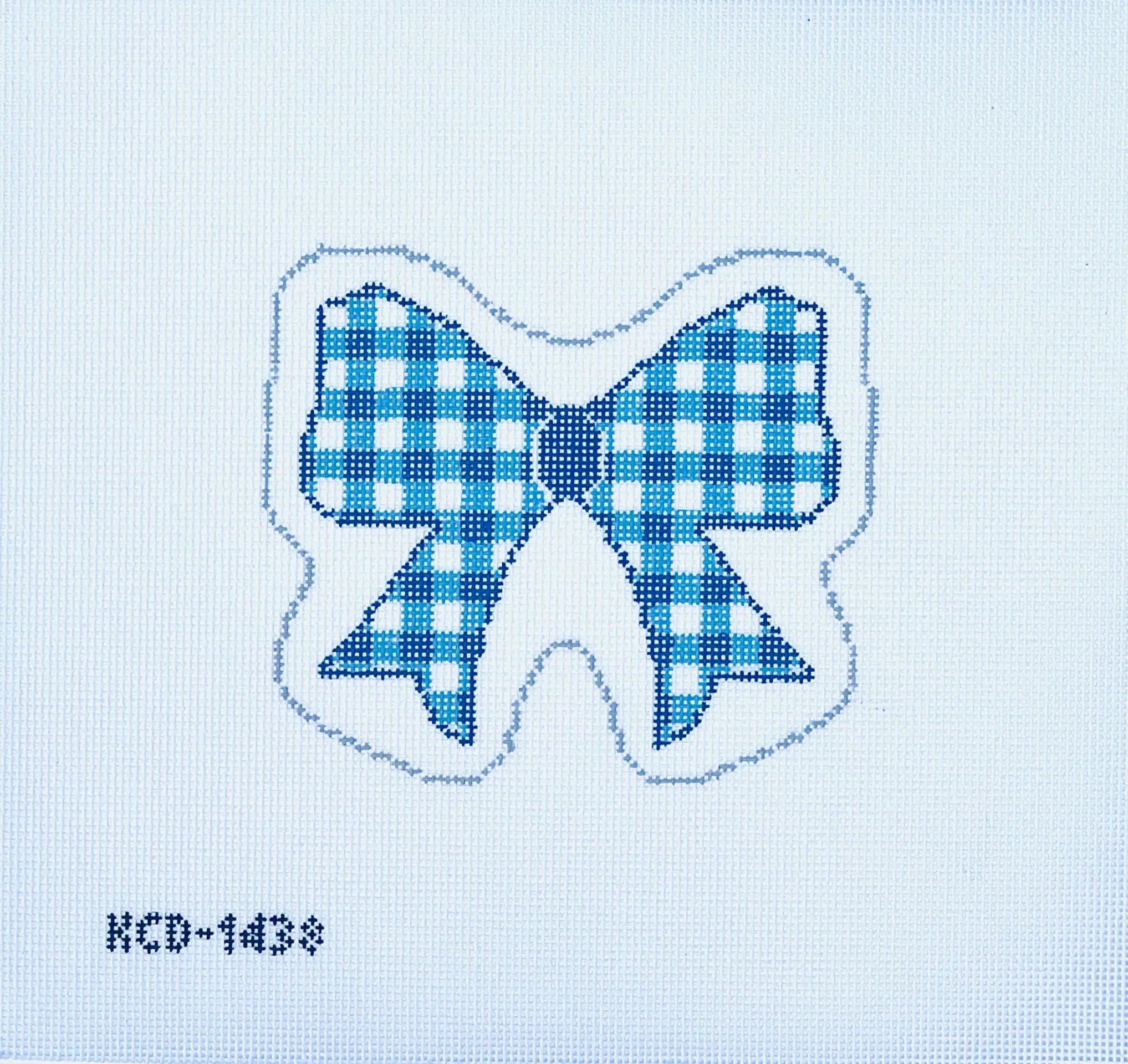 Gingham Bow Needlepoint Canvas