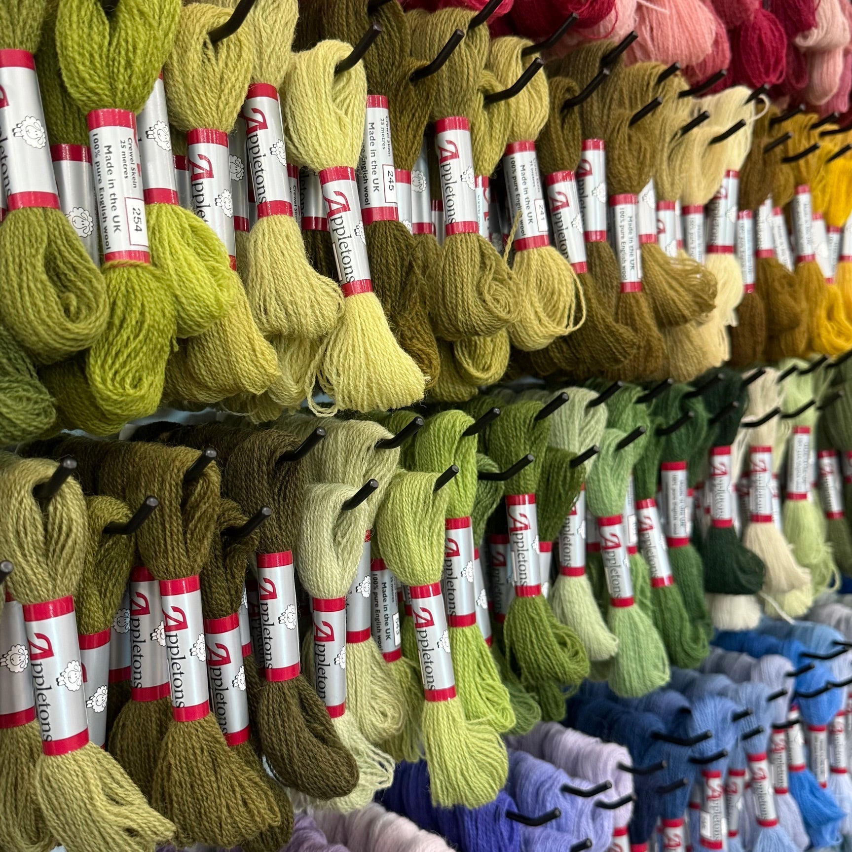 Appletons 2 Ply Crewel Wool Skeins: Colors 101-548