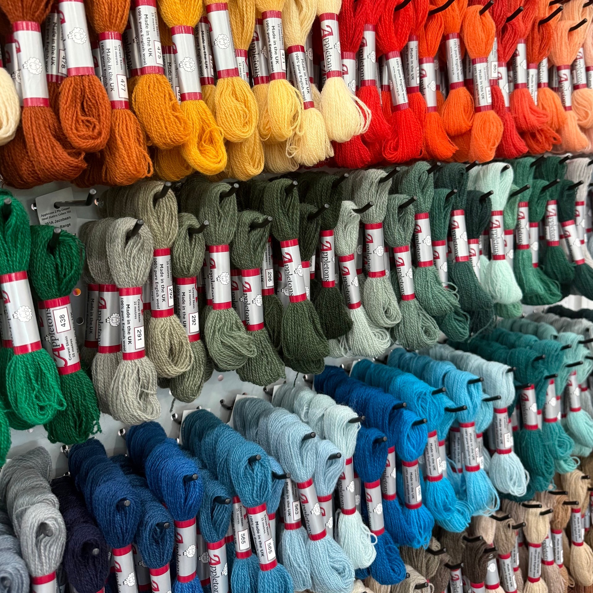 Appletons 2 Ply Crewel Wool Skeins: Colors 101-548